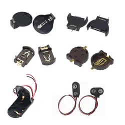 CR2032 CR1220  Battery Button Cell Coin Holder Socket Case Black