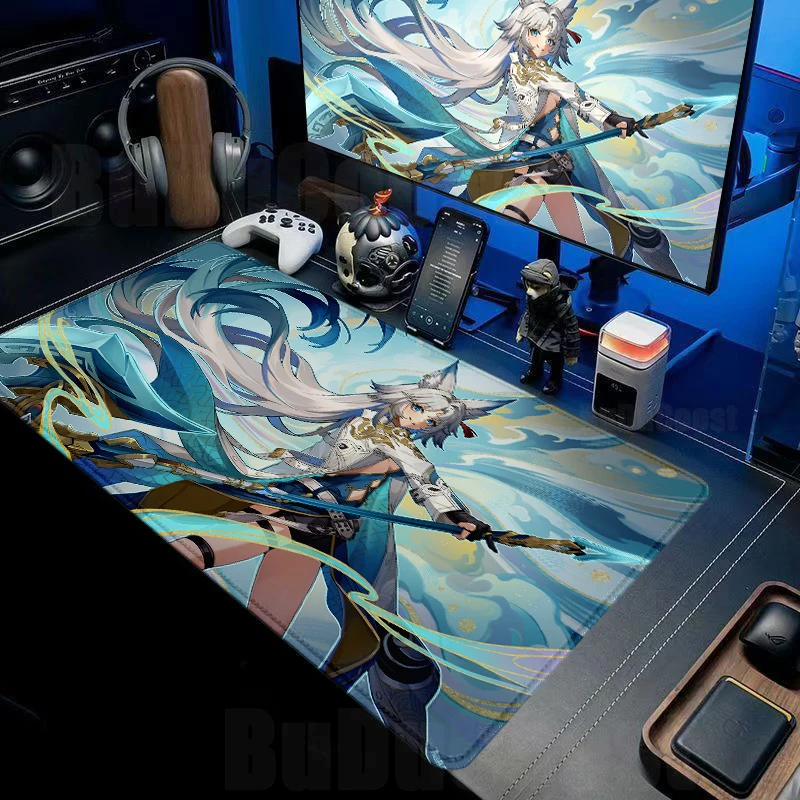 Hot selling item Honkai Star Rail Feixiao Anime Rubber gaming pads accessories Laptop Keyboard Pad Gaming HD printing mouse pad