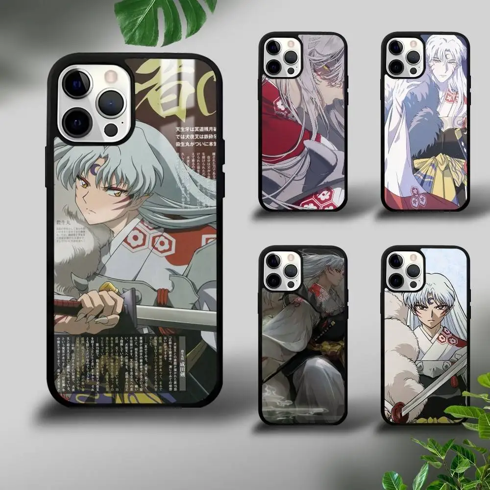 Чехол для телефона с изображением аниме I-Inuyasha Sesshomaru для iPhone 16, 15, 14, 13, 12, 11 Pro Xs Max Mini Plus Celulares Hard Funda