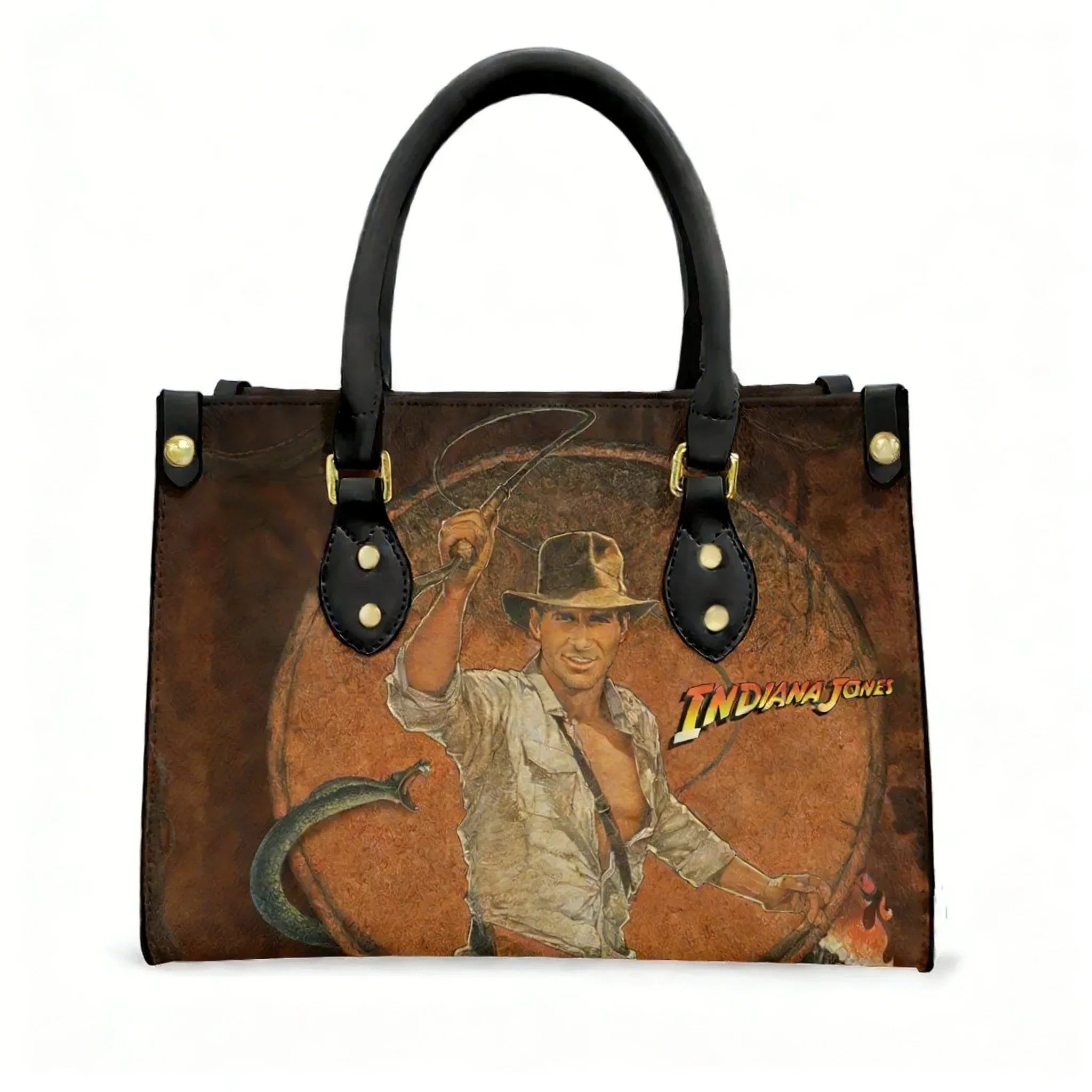 

Сумка-тоут «Индиана Джонс: В поисках утраченной арки» для женщин и мужчин, с текстовым изображением, из искусственной кожи, для бизнеса, шопинга, подарочная сумка