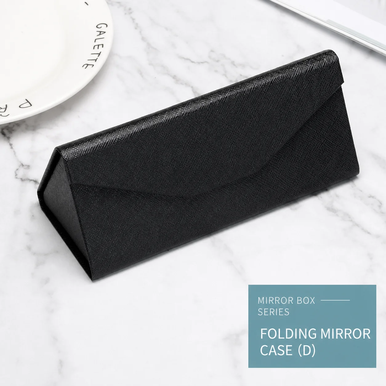 Eyeglass Case Lightweight Pu Leather Sunglasses Box Pocket Eyeglass Holder Foldable Foldable Eyewear Case For Home Storage Daily