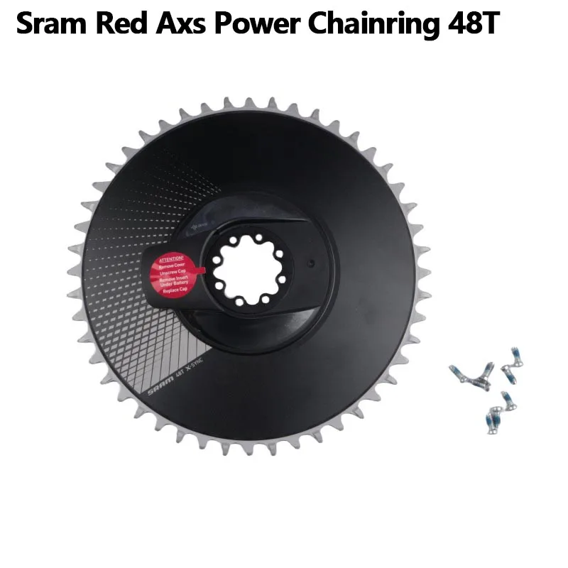 SRAM Quarq Red Force AXS D1 Power Meter Spider 107 BCD 8-Bolt Direct Mount 1x/2x Original Sram RED AXS Power Chainring 48T