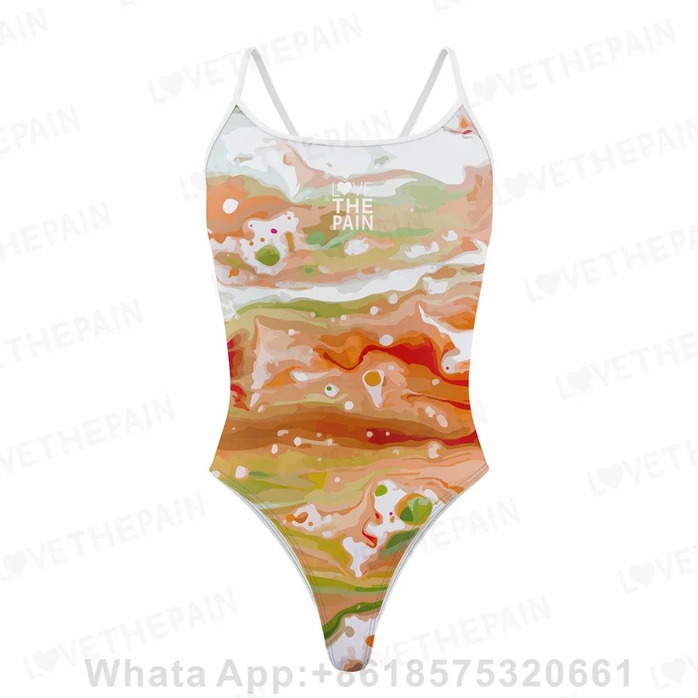 

Love The Pain Women's Swimwear Bikini Sexy Back Swimsuit One Piece Comfortable Suit Female Swimwear Functional Training Swimwear