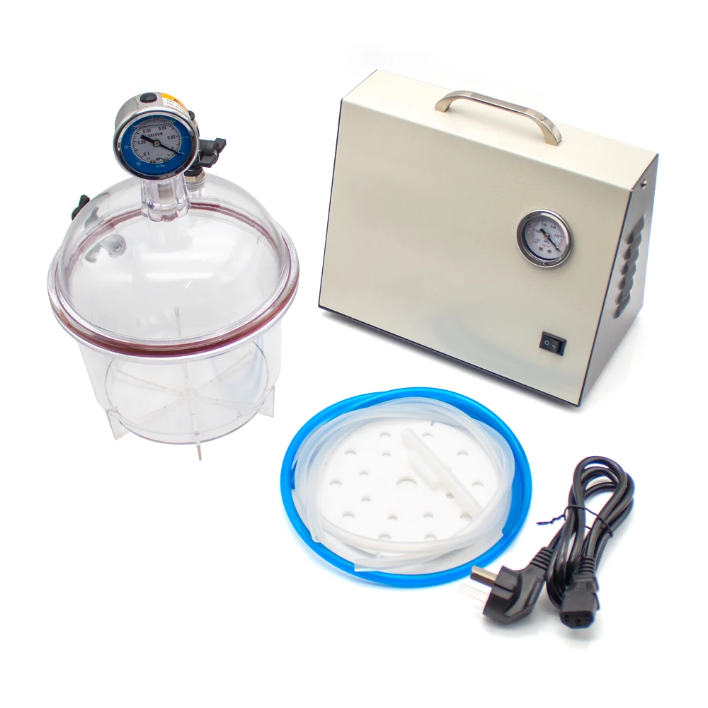 Secador de vacío de plástico de policarbonato, bomba de vacío sin aceite, 150 V, 10l/MIN, 220 MM