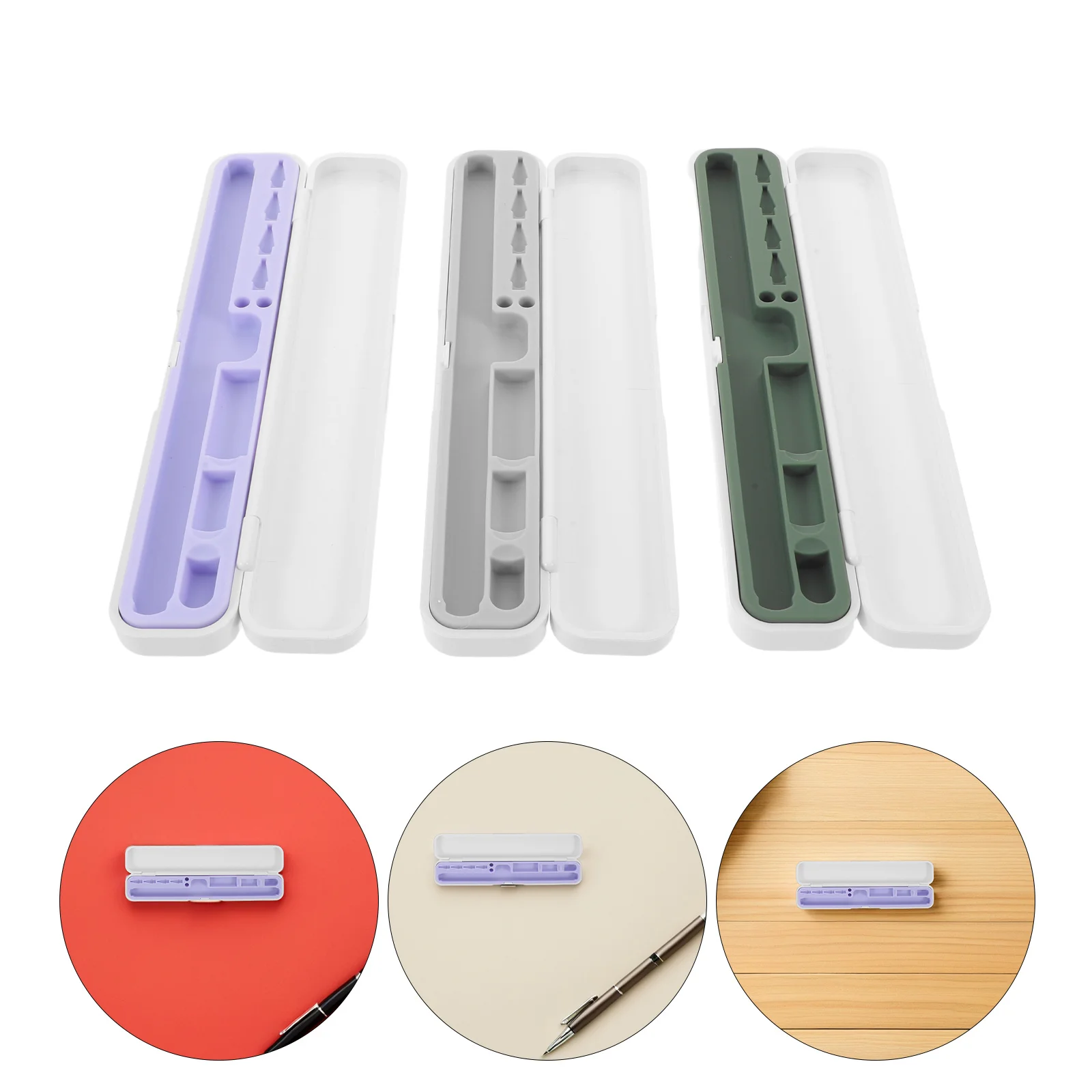 

Handwritten Pen Storage Box Large Capacity Durable Design Desktop Organizer School Office Writing Tool Holder Storage