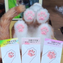 Simulation Cat Paw Palm Pad Animal Nail Wool Felt Doll DIY Accessories Artificial Pink Black Cat Palm Handmade Dog Doll Material