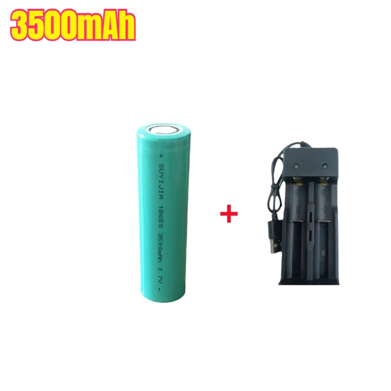 2026 Nieuwe 18650 Lithiumbatterij 3500mAh 3.7V 25A High Power Tool Batterij 18650 Oplaadbare Batterij + 4.2V1AUSB Oplader