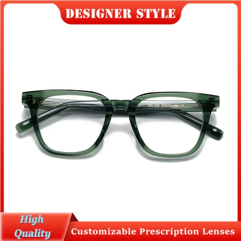 موضة جنرال موتورز نمط النظارات إطارات خلات لطيف الرجال الوحش النساء مصمم نظارات 104 ل وصفة طبية قصر النظر العدسات البصرية