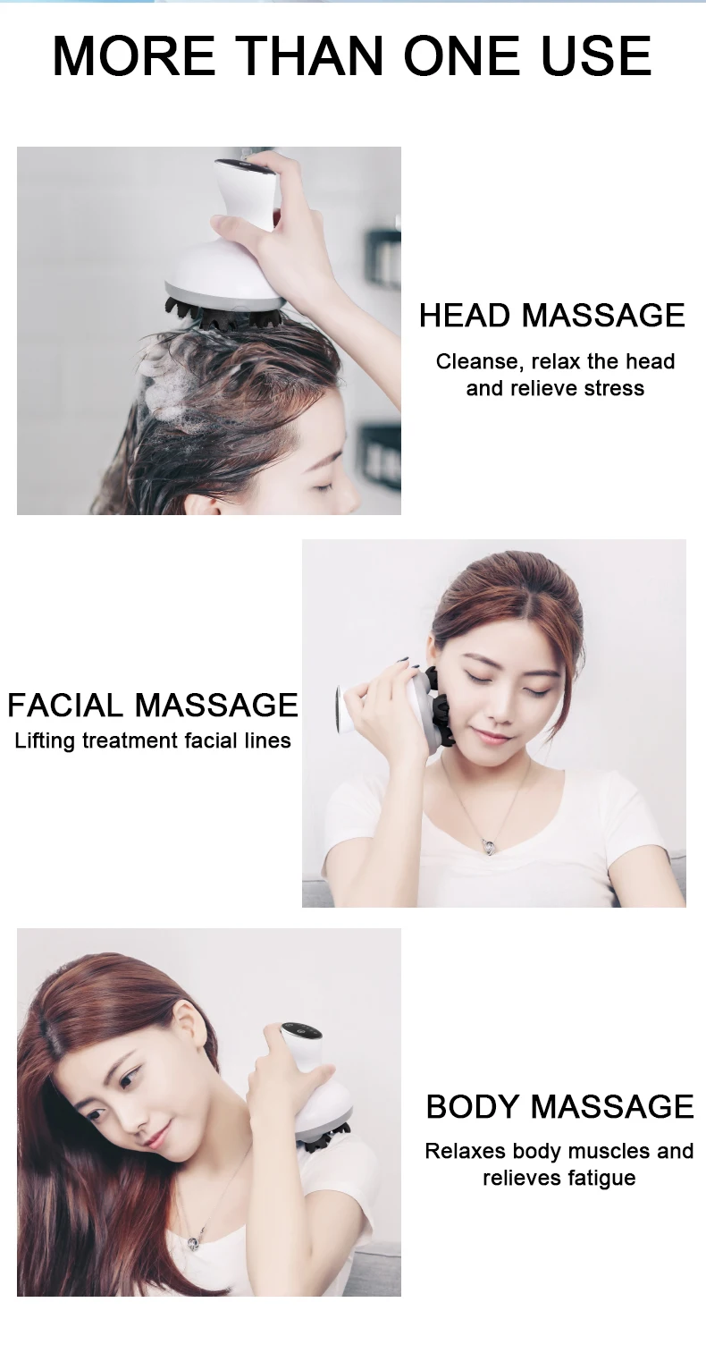 EMS micro-current head massager, intelligent waterproof electric scalp massager, octopus electric massager - Image 4