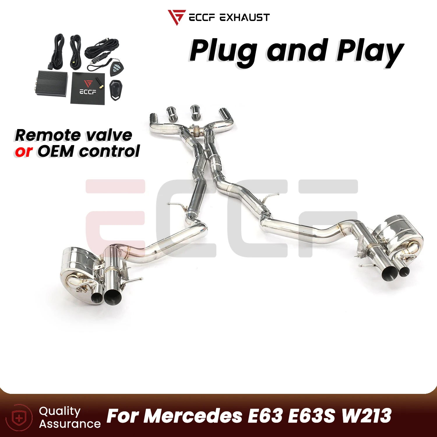 

Sporty Stainless steel Catback Exhaust FOR Mercedes E63 E63S W213 Aggressive Exhaust Sound Plug and Play Performance Upgrade