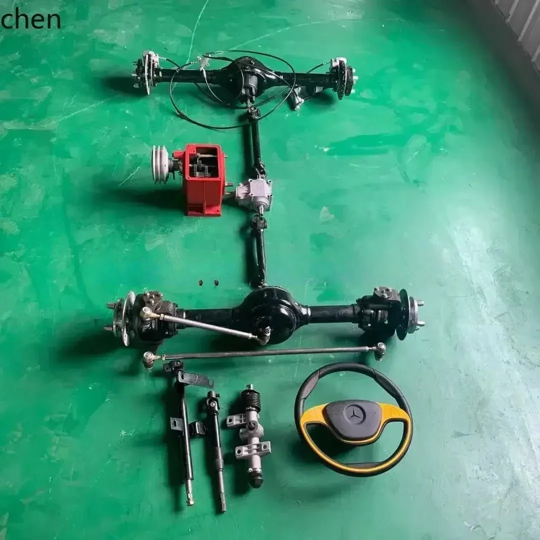 Four-wheel Drive Vehicle Front And Rear Axle Tire Walking Chassis Three-wheel Four-wheel Vehicle Transmission Small MachineryN10