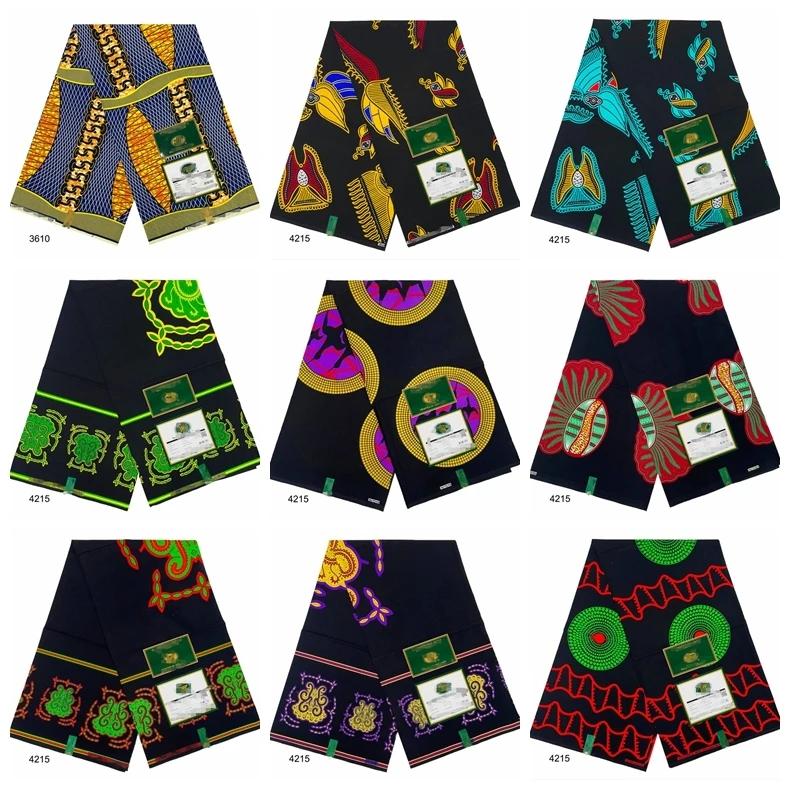 Latest Style Ankara Wax Print Fabric High Quality African Wax Real Fabric 100%Cotton Soft African Guaranteed Veritable Real Wax