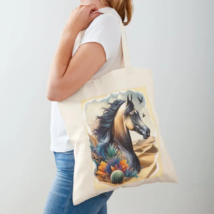 Buckskin Arabian Horse Tote Bag Women's handbag canvas tote bag Beach bag Women's shopper