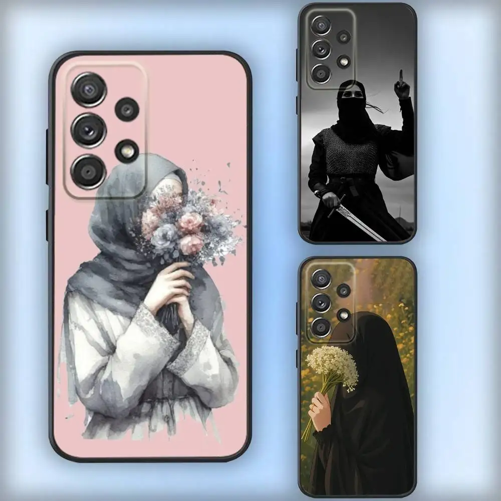 

Hijab Womans Phone Case For Samsung S25,S24,S21,S22,S23,S30,Ultra,S20,Plus,Fe,Lite,Note,10,9,5G Black Cover