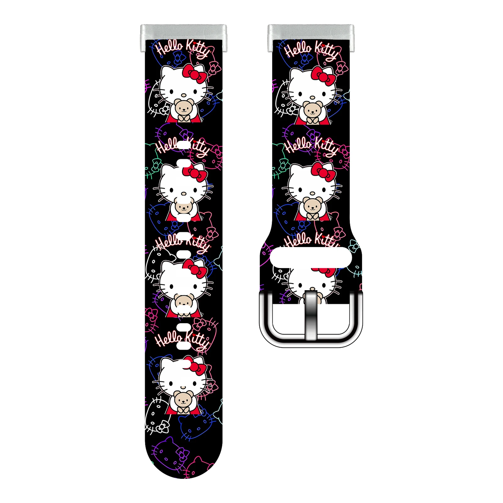 حزام SANRIO Series 4 المطبوع لساعة Fitbit Sense 2/1 سوار قابل للاستبدال لساعة Versa 4/3 للنساء كهدية
