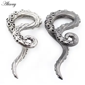 Alisouy 2 Adet Bakır Ahtapot Kulak Ağırlığı, Spiral Konik Kıkırdak Küpe, Genişletici, Germe Aleti, Piercing Takısı 10 best sales Ahtapot piercingi - №6