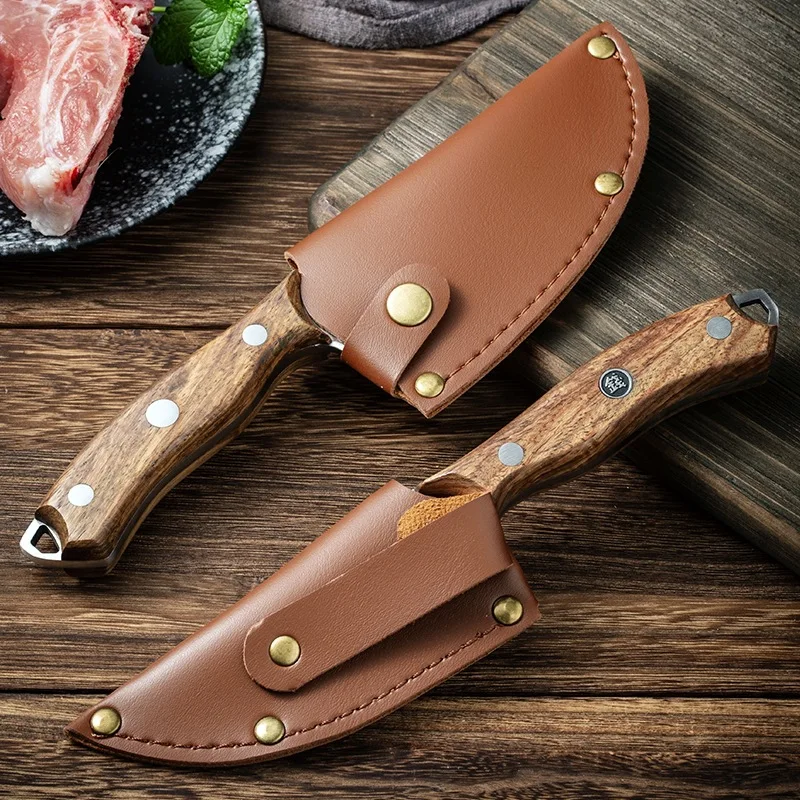 Pearwood Forged Boning Knife Multifunctional Knife Cutting Vegetables And Meat Handmade Stainless Steel Kitchen  Boning Knife