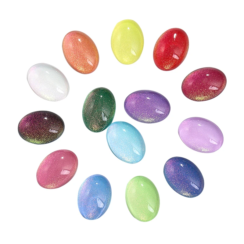 Oval Glass Rhinestone Flatback Crystal Stone for Arts and Crafts 13X18mm Beeds For Decoration DIY Mocha Gem for Clothing