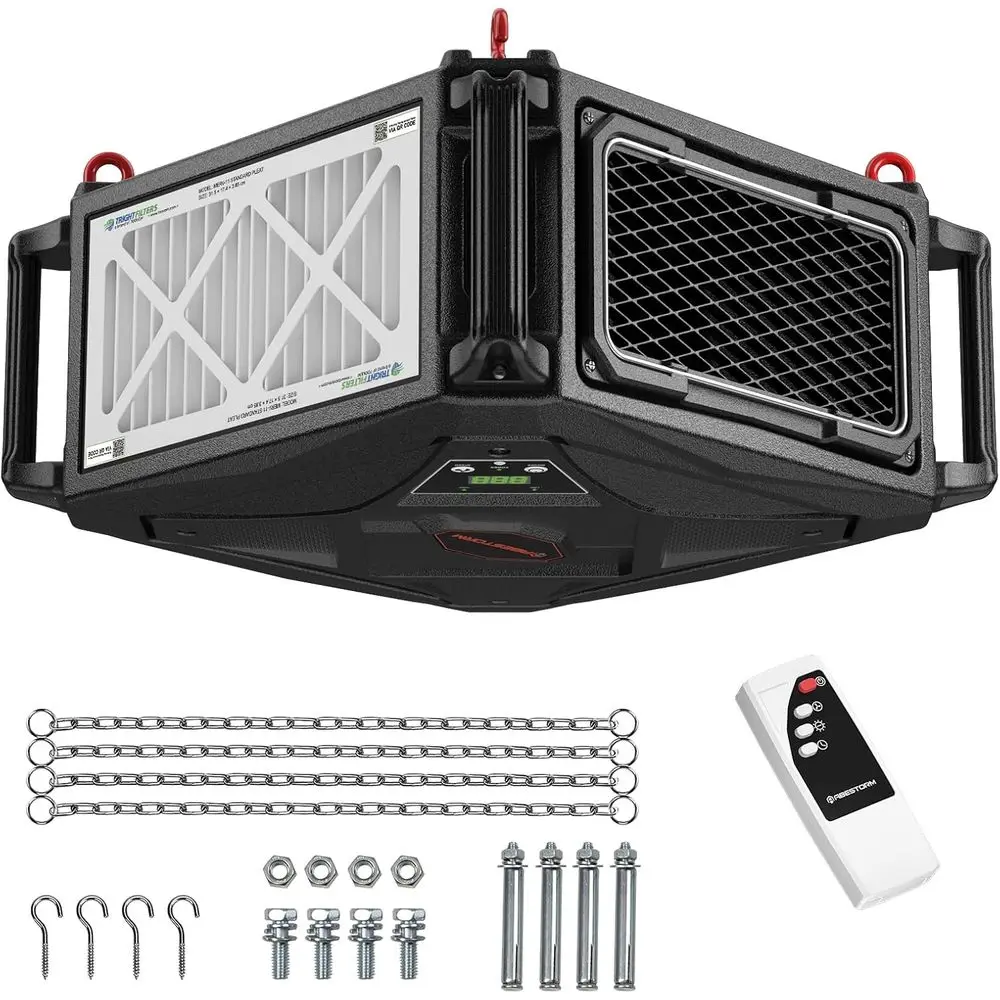 

Ceiling-Mounted 780 CM Dust Collector for Workshops, 2-Speed Adjustable, Remote-Controlled Air Filtration System