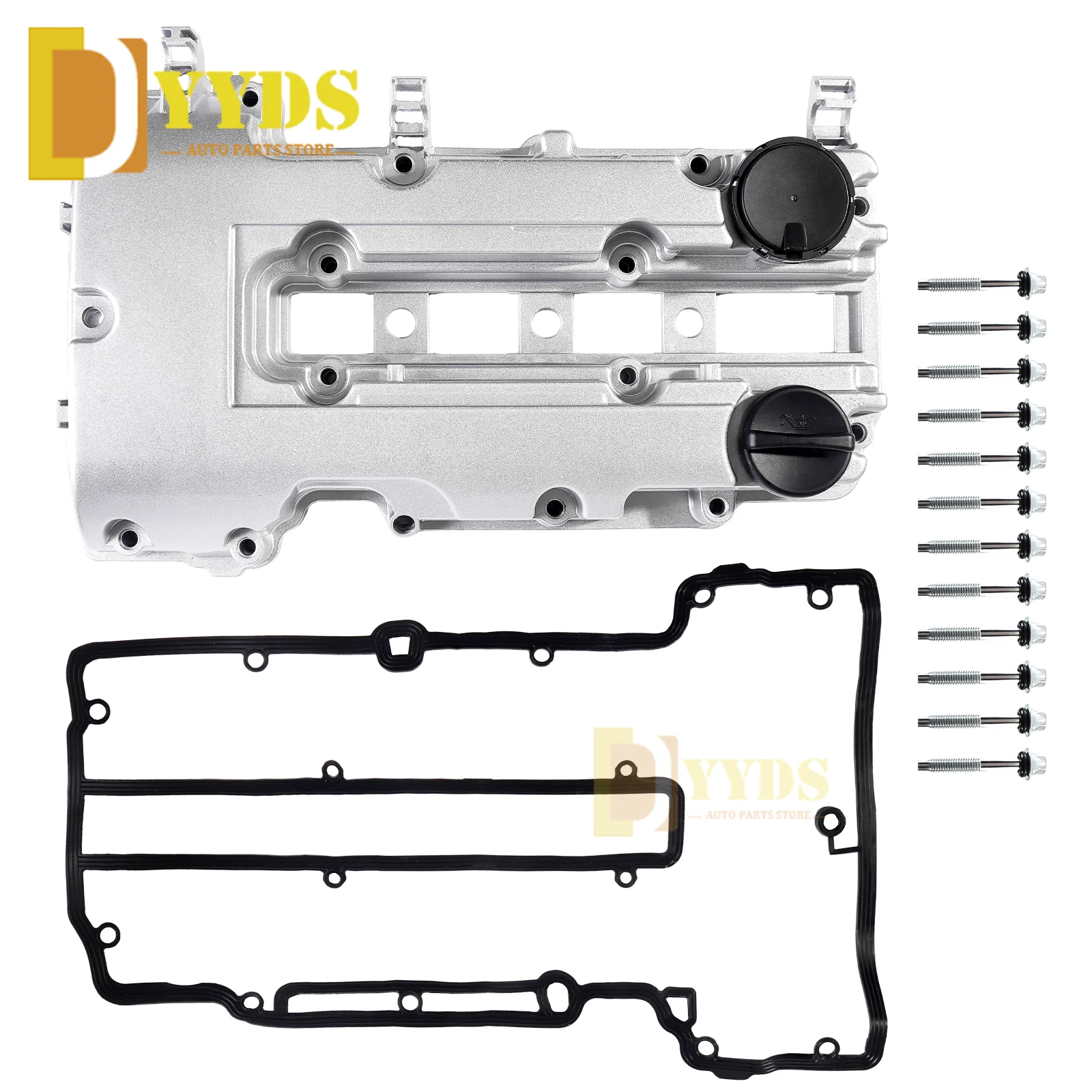 New Aluminum Engine Valve Cover 25198498 For Chevy Sonic Buick 1.4L Chevrolet Cruze Opel Bolts & Seal & Gasket 25198874 OEM