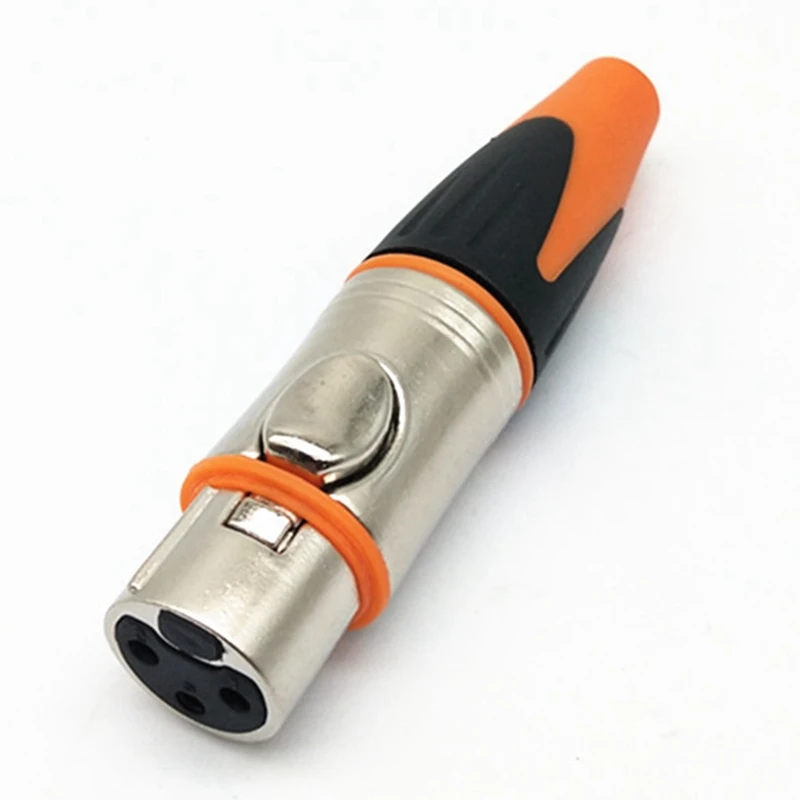3Pin Waterproof Metal XLR Plug XLR Adapter Female/Male Microphone Connector Plug Straight Balanced Socket 20PCS-VVBC