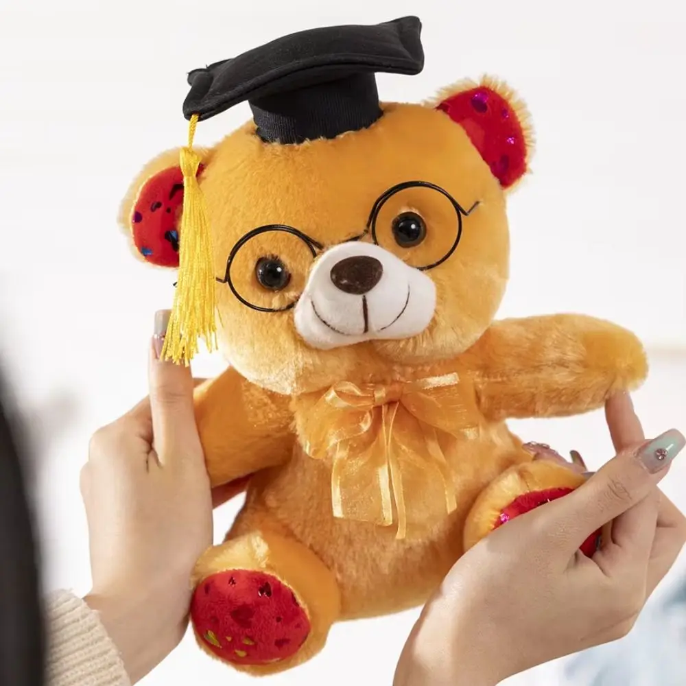 

Graduation Season Graduation Bear Plush Toy Cute Soft Stuffed Doctor Bear Doll Doctoral Cap 20cm Bear Animal Doll Kids Gift