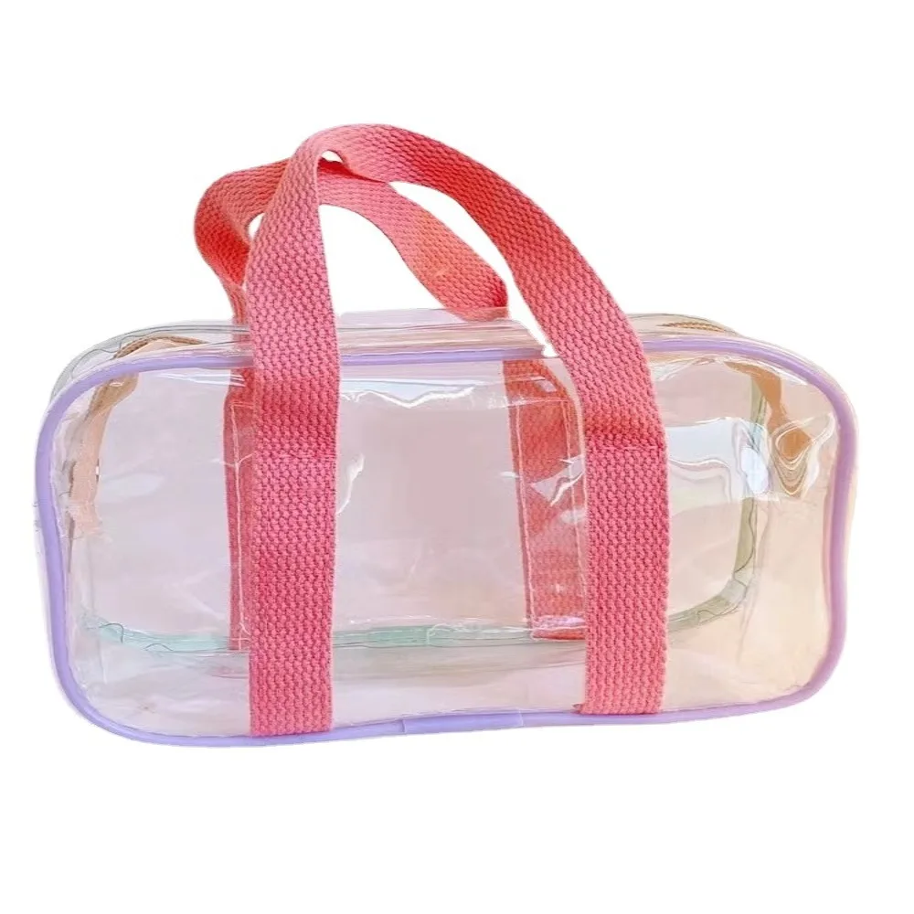 Borsa di gelatina trasparente di grande capacità borsa da spiaggia impermeabile in PVC di vendita calda borsa di immagazzinaggio di nuoto