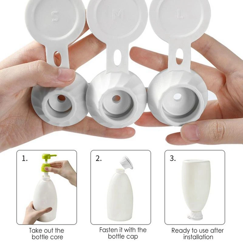 Inverted Bottle Cap Shower Gel Shampoo Leakproof Bottle Cap Kitchen Seasoning Bottle Plastic Cap