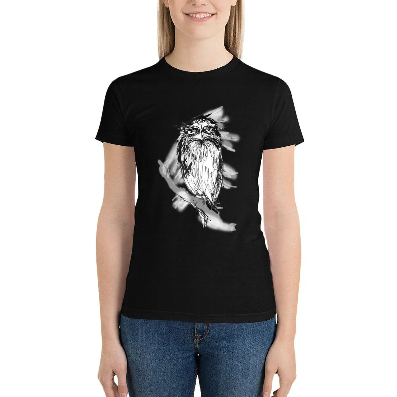 

Seriously - One Tawny Frogmouth with attitude T-Shirt kawaii clothes aesthetic clothes shirts graphic tees Womens clothing