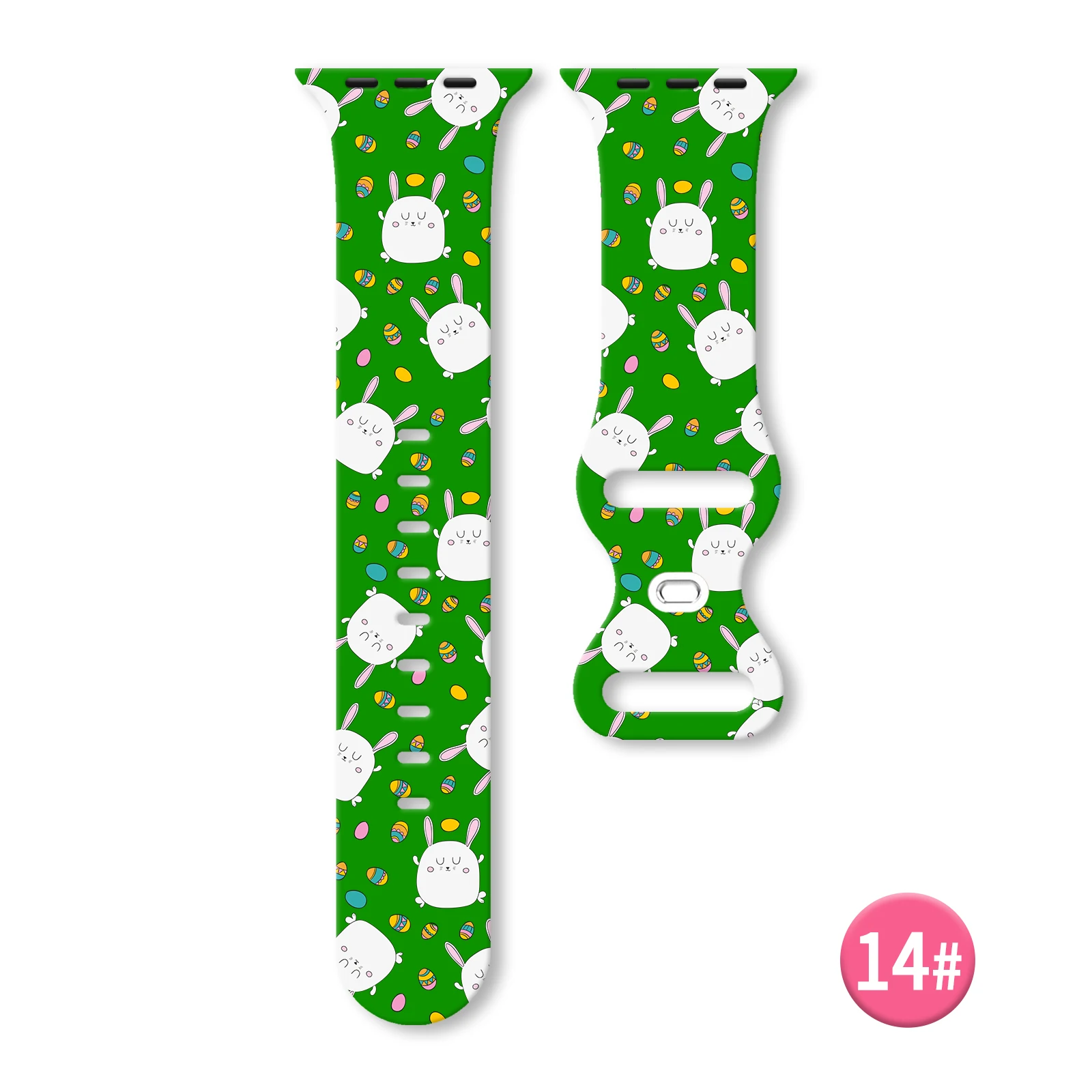 Z nadrukiem pasek wielkanocny do Apple Watch 49mm 45mm 44mm 42mm pasek silikonowy wymienna bransoletka do iWatch 9 8 7 SE 6