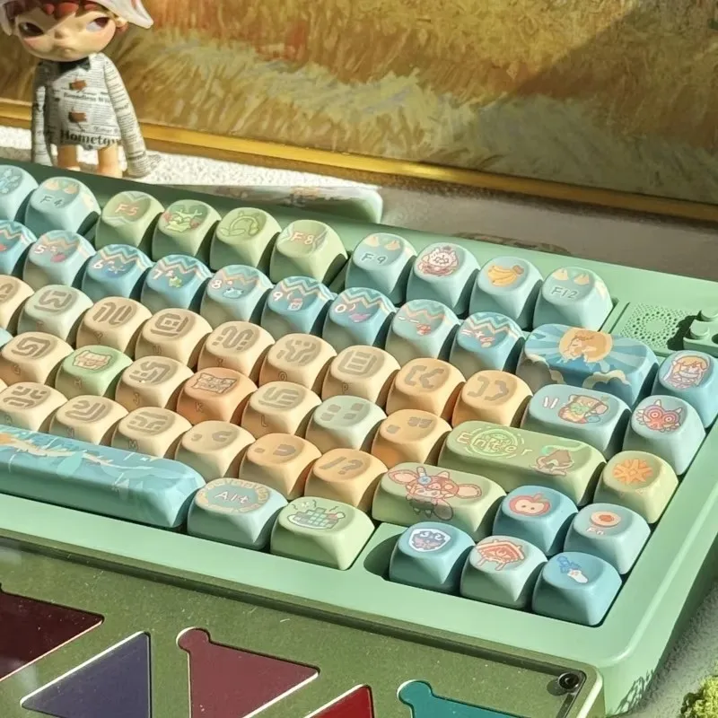 Imagem -06 - Zelda Tema Lado Esculpido Keycap 142 Teclas Moa Cereja Perfil Pbt Sublimação Quente Teclado Mecânico Jogo Periférico Keycap