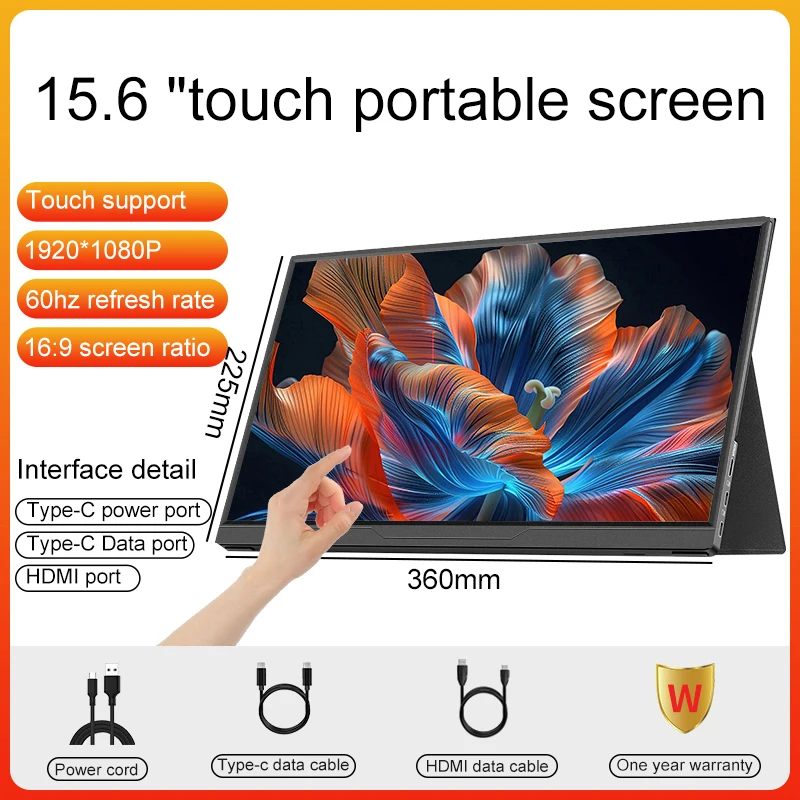 LANLIPU 14/15.6/16inch Touch Draagbare Monitor 1920*1200 Voor Mobiele Telefoon LaptopG Voor XBox PS4/5 Schakelaar Computer Uitbreiding Display