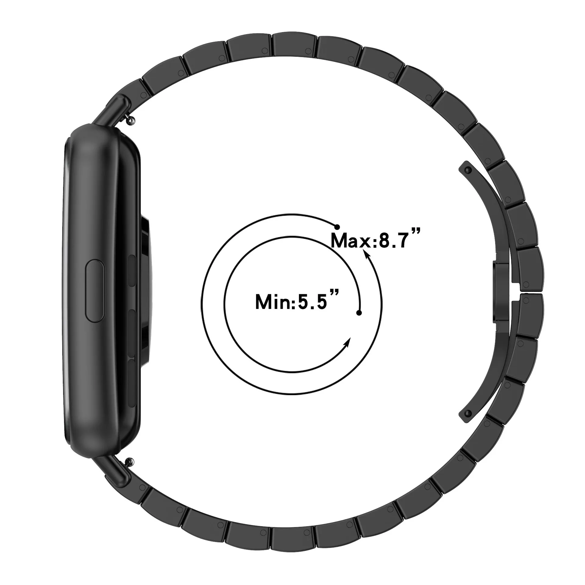 Pulseira de aço inoxidável para huawei watch fit 2, acessórios de pulseira de relógio inteligente, pulseira de metal para huawei watch fit