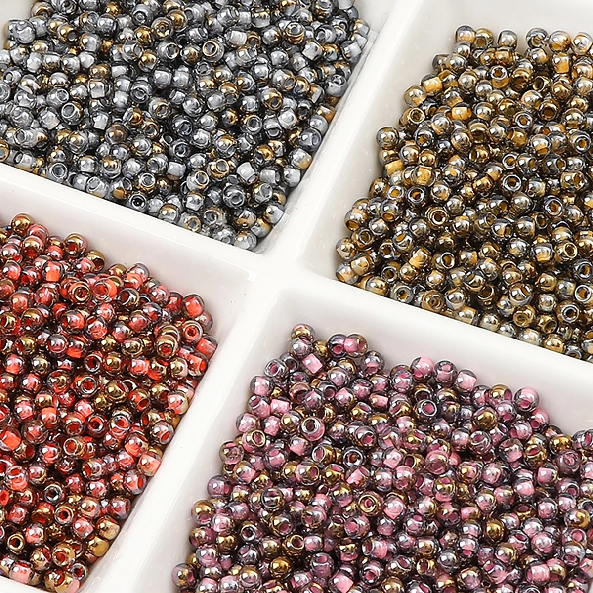510pcs 30 gr/beutel inländische ultra hochwertige Glas reis perlen Farbverlauf Goldfarbe einzigartige lose Perlen für Schmuck herstellung handm verwendet