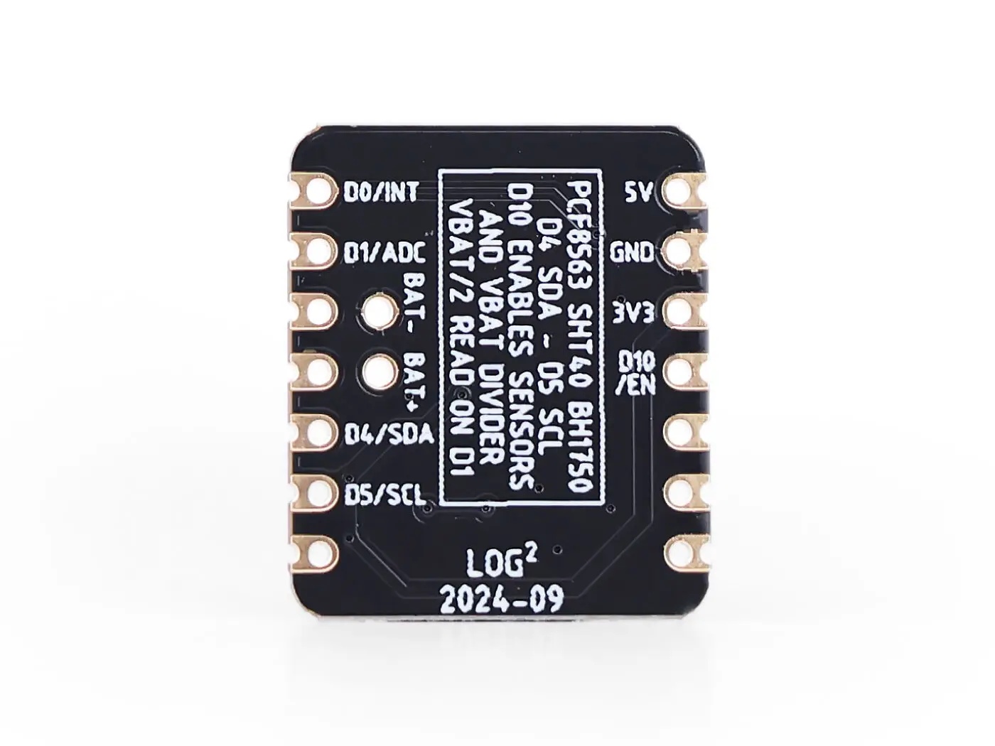 XIAO Logger Hat Tiny Temperature Humidity And Light Add-On Module For Seeed Studio Xiao With RTC And Battery Voltage Monitoring