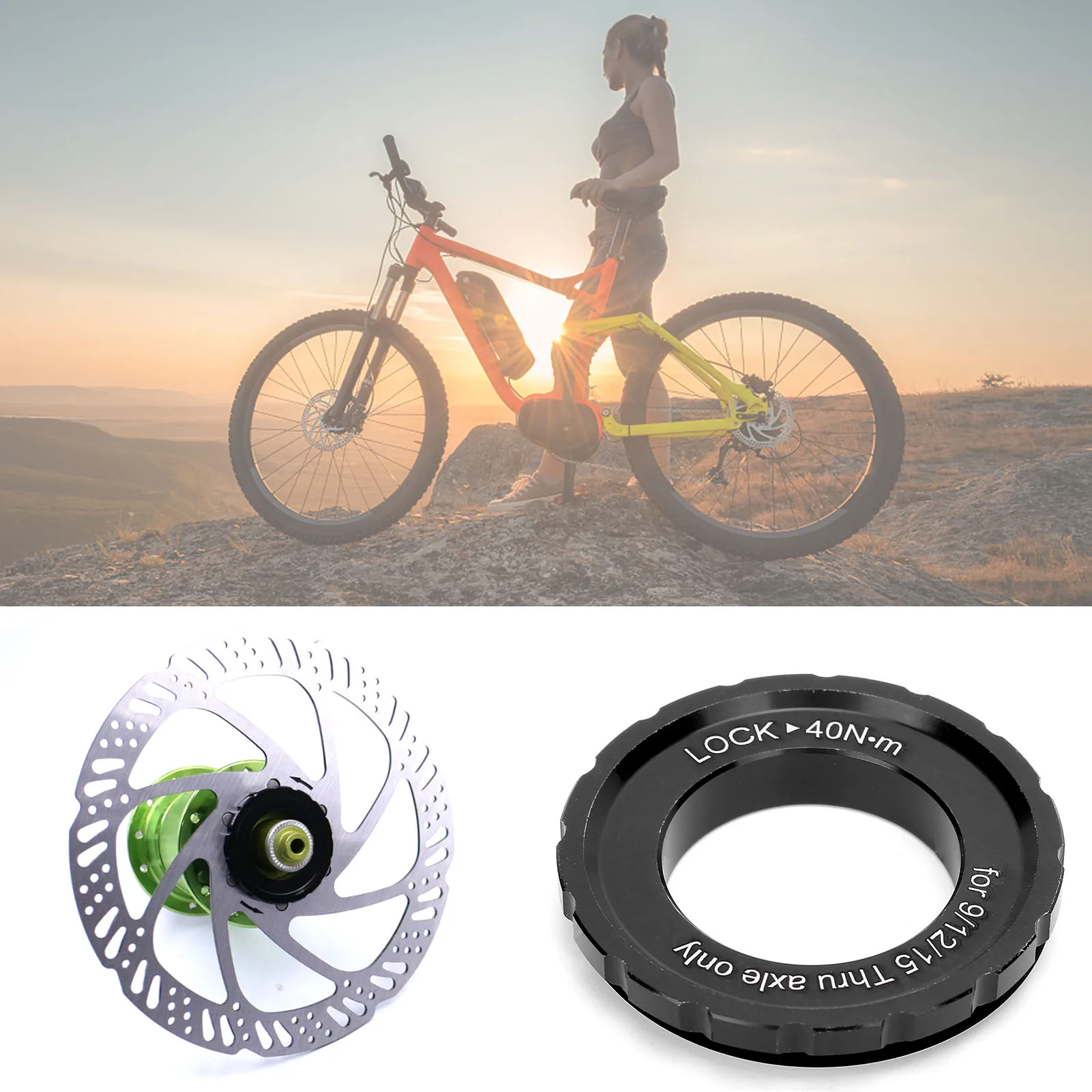 

Bike Hub Disc Lock Cover Hub Disc Lock Cover Mountain Road Bike Center Lock Wheelset Hub Disc Lock Cover 9/12/15MM Barrel Shaft