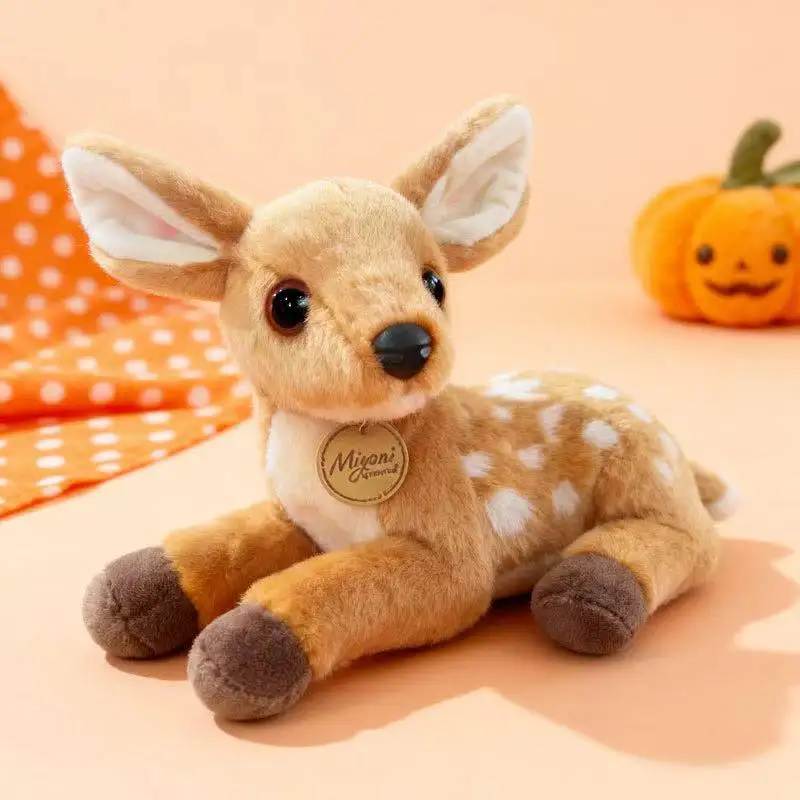 25 سنتيمتر أحدث عرضة الغزلان دمية Kawaii محشوة ألعاب من نسيج مخملي تمثال الكرتون أنيمي لطيف وسادة الأطفال هدية عيد ميلاد دمية ممتعة