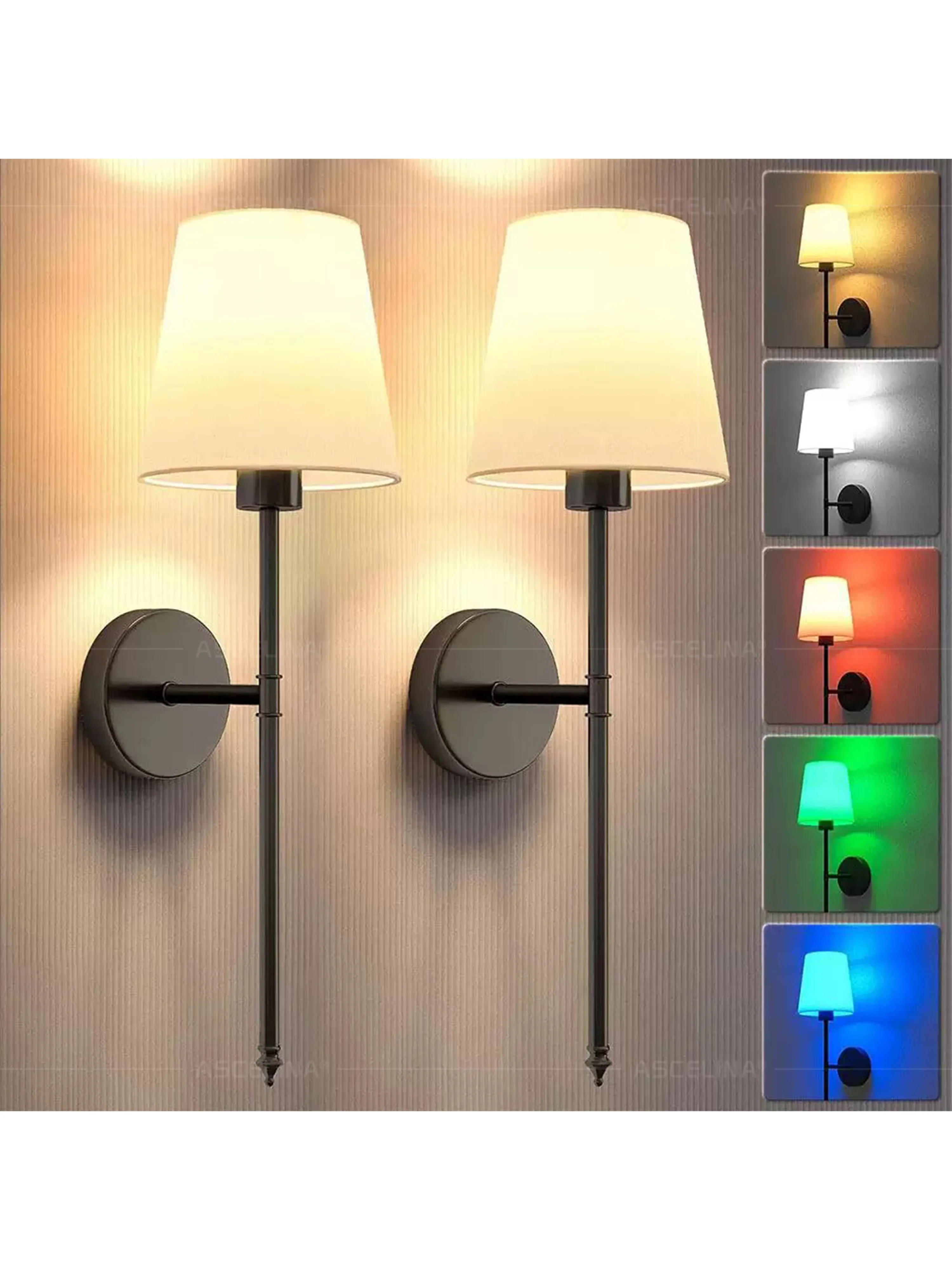 

LED Nordic Wall Lamp Charge RGB Bulb Removable Wireless Wall Light For Bedroom Corridor Hallway Indoor Luminaire Bedside Light