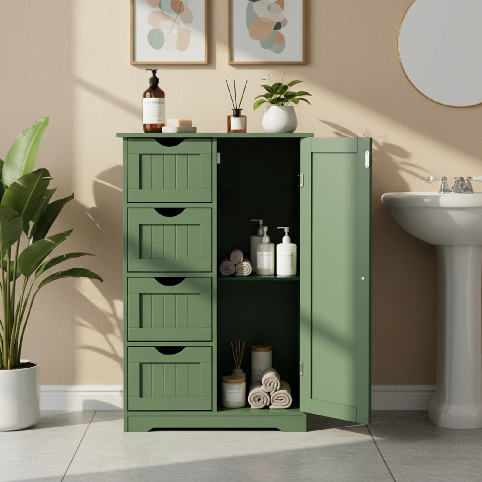 

Space-Saving Multi-Use Storage & File Cabinet – Ideal for Bathroom, Bedroom, Study and Office
