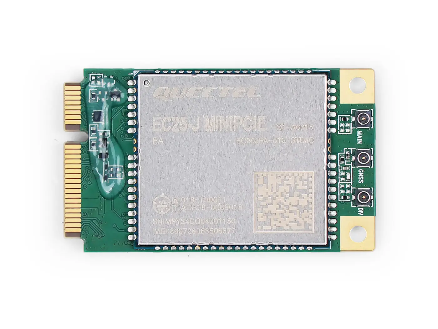 LTE Cat 4 EC25-JFA-mini-PCIe - 2G/3G/4G Communication, Built-in Multiple GNSS, Japan Operators