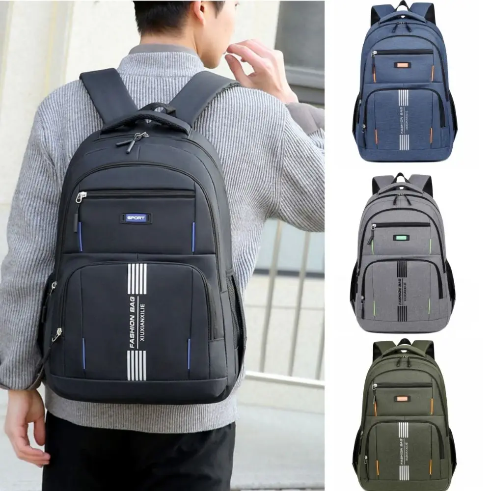 Multiple Layers Neutral Style Backpack Casual Computer Bag Business Travel Backpack Waterproof Layered Pockets