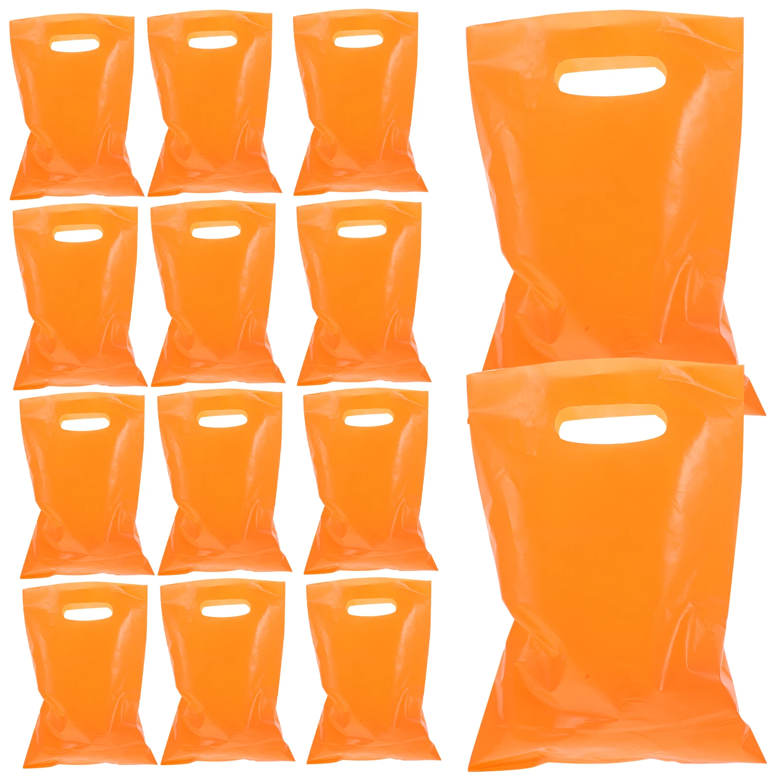 

100pcs Plastic Bag 20x30cm Random Color Foldable Storage Candy Apple Cake Snack Craft Retail Boutique Shopping Handled Package