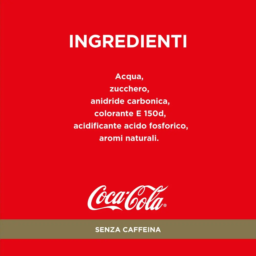 كوكا كولا خالية من الكافيين، كل طعم تركيبة كوكا كولا بدون كافيين، علبة قابلة لإعادة التدوير بنسبة 100% - 6 قشط 330 مل