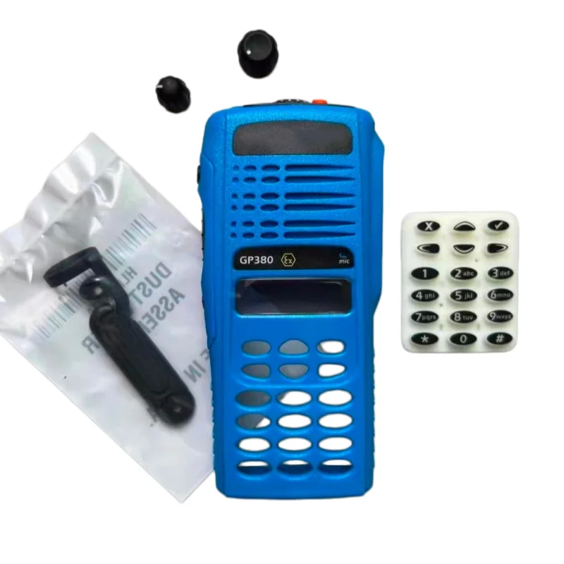 blue-replacement-front-housing-case-for-motorola-gp380ex-two-way-radio-repair-accessories