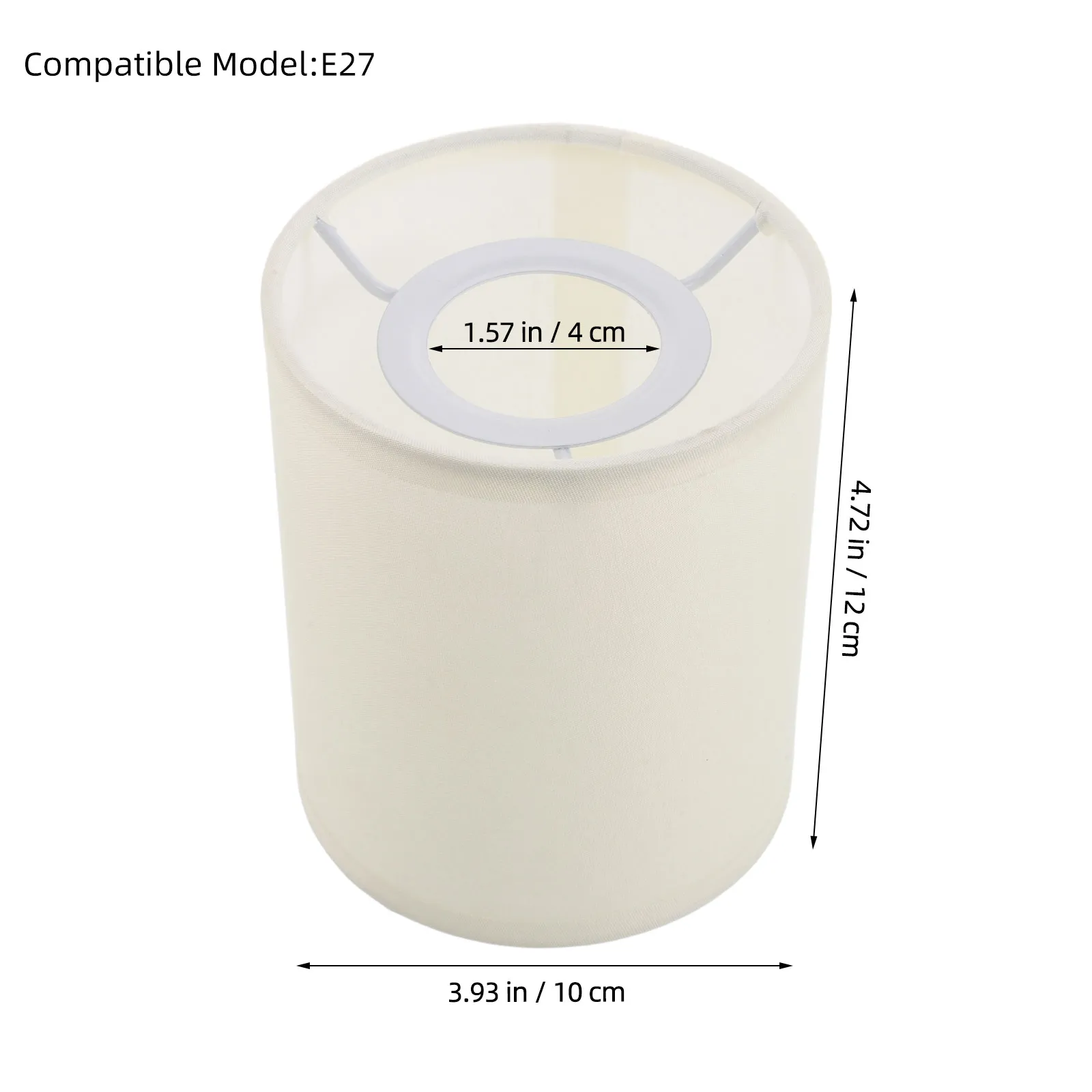 Fabric Lampshade Drum Shade Minimalist Anti-Glare Cover Light Yellow E27 Table Lamp Shade Bedside Pendant Lamp Bedroom Ceiling