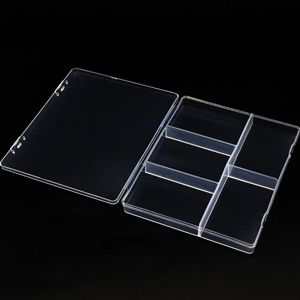 

4Pcs Transparent Plastic Storage Box Multi-Compartment Jewelry Parts Organizer Clear Tool Hardware Holder Small Items Container