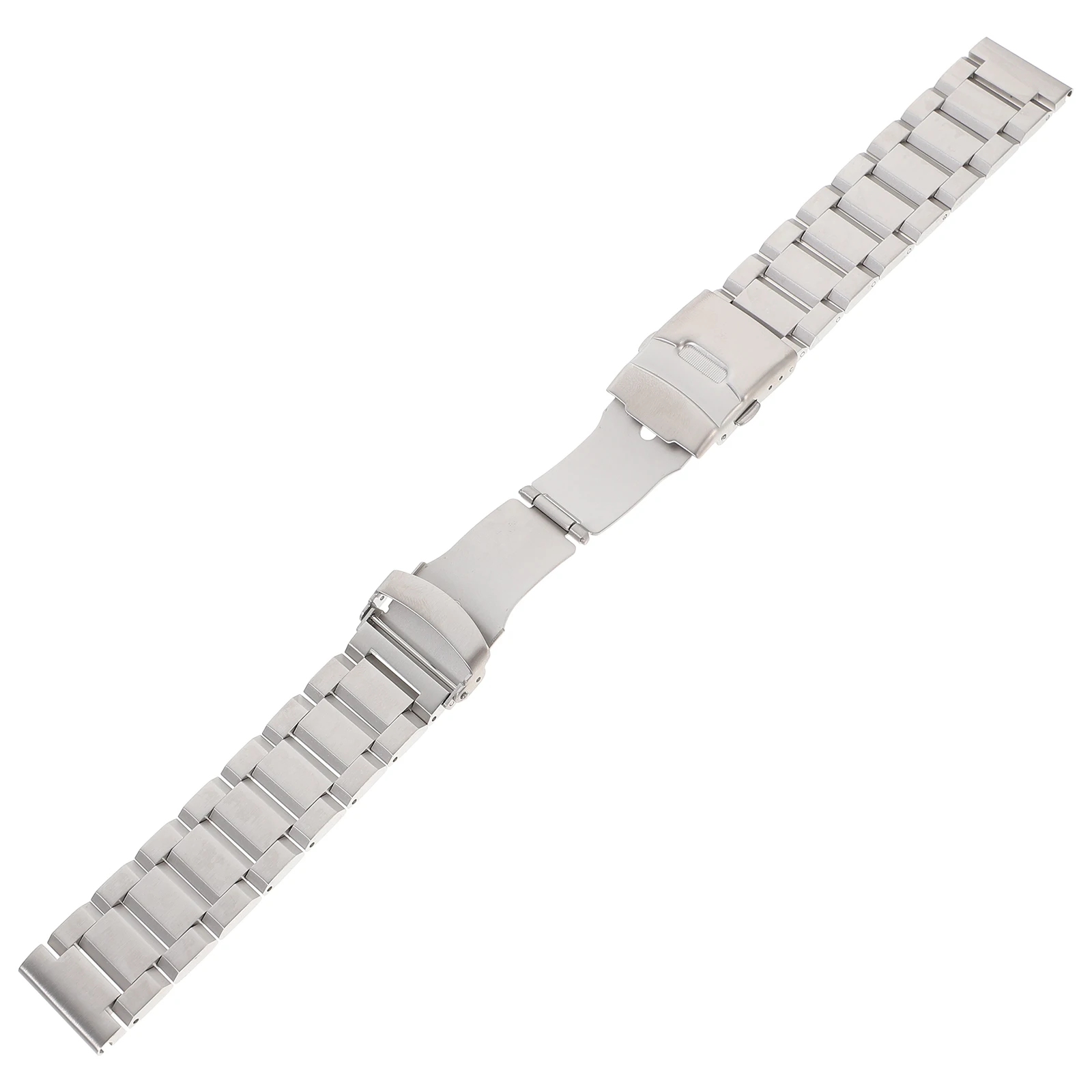 

22mm Stainless Watch Band 185mm Silver Deployment Buckle Stainless Steel Watch Band Straight End Durable Replacement Bracelet