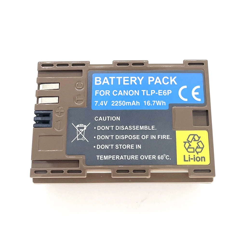 Type-C LP-E6P Li-Ion Battery for Canon EOS R R5 R6 Mark II R7 90D 80D 7D2 6D2 5D Mark IV III 5DS Camera LP-E6 LP-E6NH LPE6 USB-C