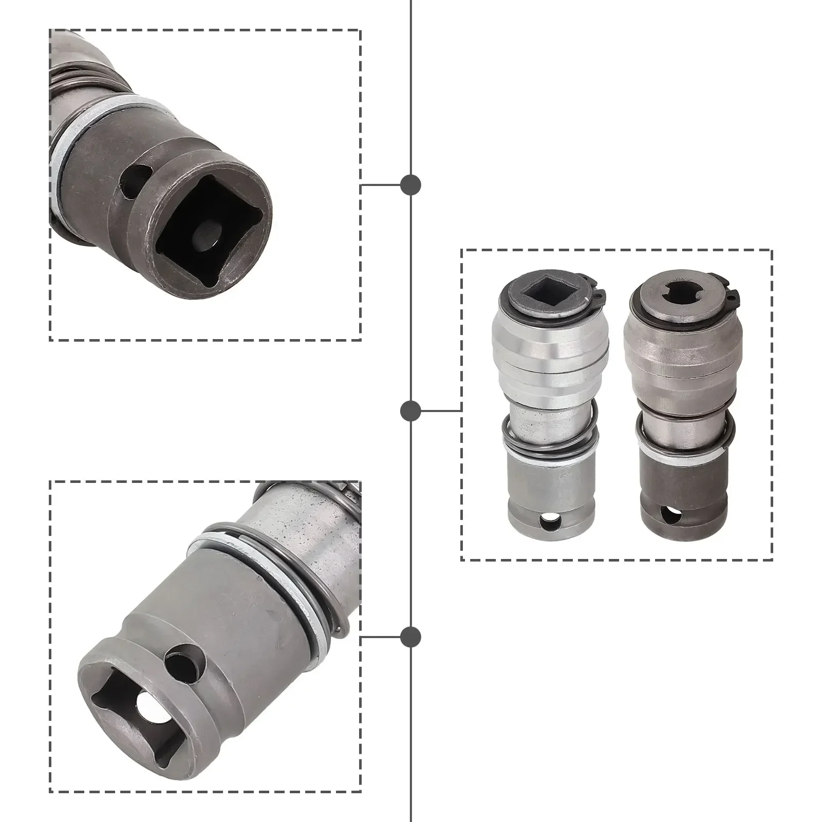 1pc adaptador de conversão de martelo elétrico haste quadrada redonda martelo elétrico para chave conversor extensão broca barra ferramenta elétrica