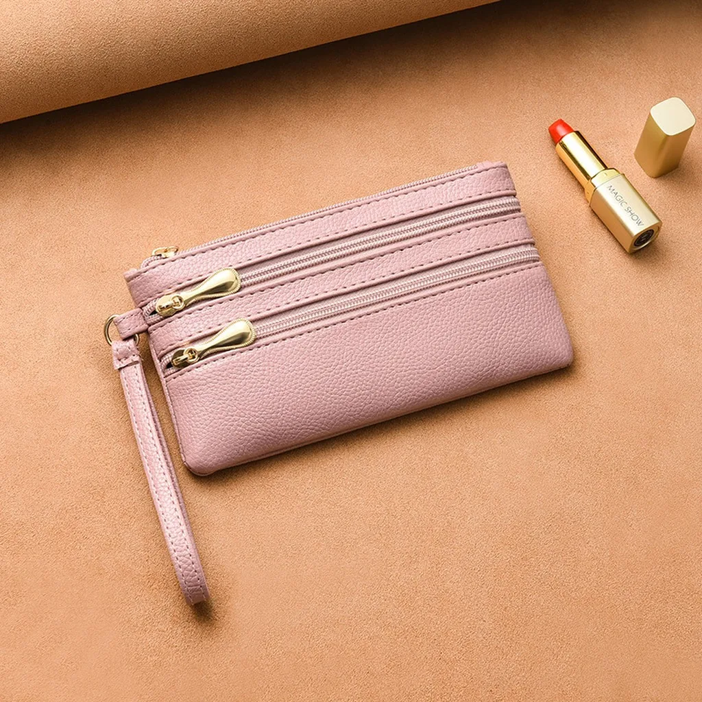 Wristlet Clutch Wallet Urban Pu Wallet Zipper Wallet Lychee Textured For Dating Daily Commuting Daily Carry
